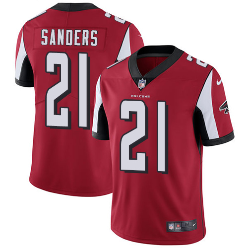 Nike Falcons #21 Deion Sanders Red Team Color Youth Stitched NFL Vapor Untouchable Limited Jersey